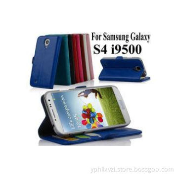 Custom Made Leather Samsung Galaxy S4 Phone Cases , Wallet